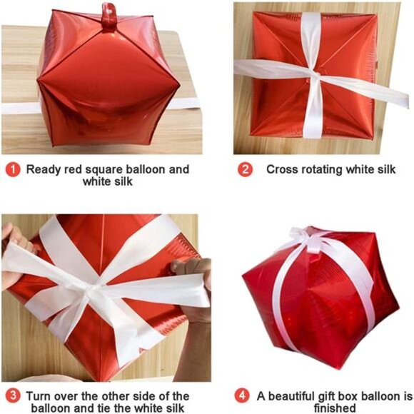 Christmas Balloon Arch Kit - Red White Balloons, Candy Balloons, Red Star Foil - Picture 5 of 7